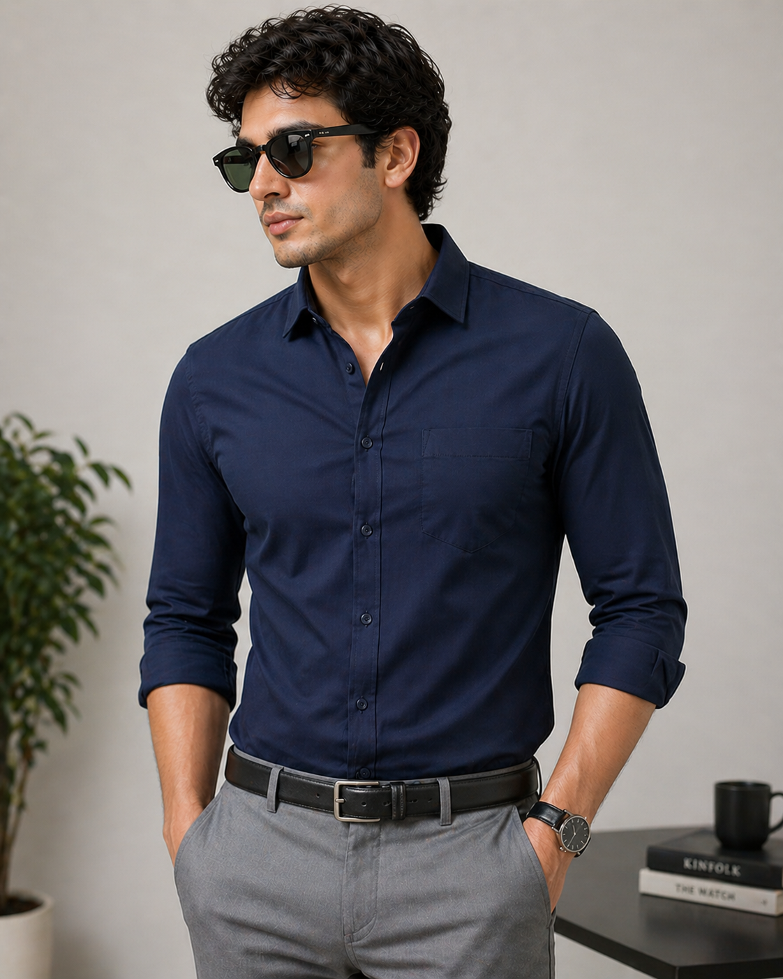 Navy Stretch Shirt